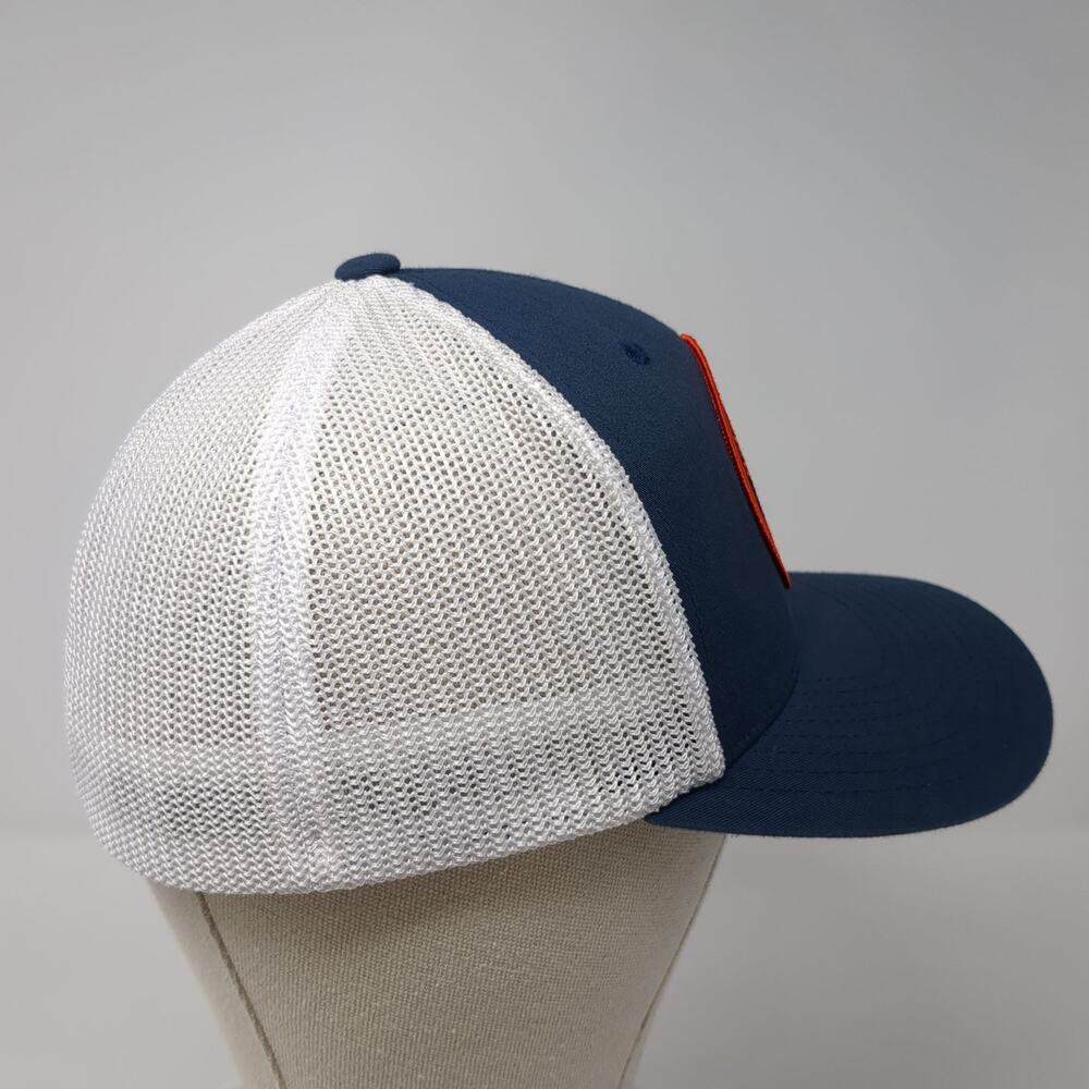 Heise Hot Springs Fitted Trucker Hat Blue Os Adjustable Mesh Flexfit Yupoong View 6